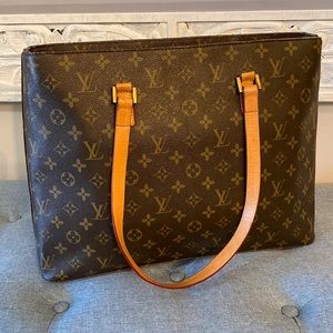 Auth Louis Vuitton Monogram Luco Women's Handbag,Tote Bag SD0021.